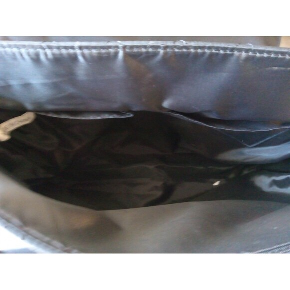 1990s-2000s Longaberger Black Logo Quilted Laptop Messenger Bag Adj Strap EUC - Picture 13 of 16